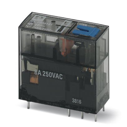 Phoenix Contact Interface Single Relay; REL-MR-BL-24DC/21-21/MS; Electromechanical; 8A; DPDT; 24VDC